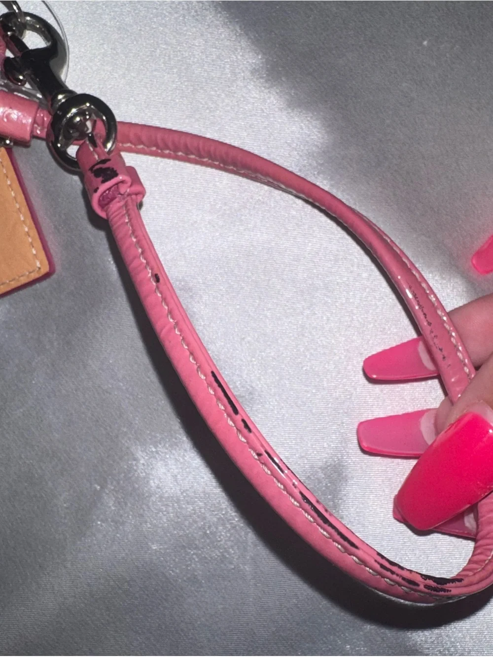 Coach Pink Suede Wristlet Clutch